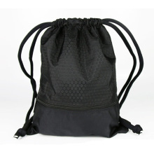 Large Durable Black String Backpack Sack Gym Bag Fashion Shoulder Bag